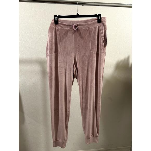 32 Degrees Heat Womens Velour Drawstring-Waist Mauve Shadow Size 2XL Cozy Pants - Picture 1 of 6